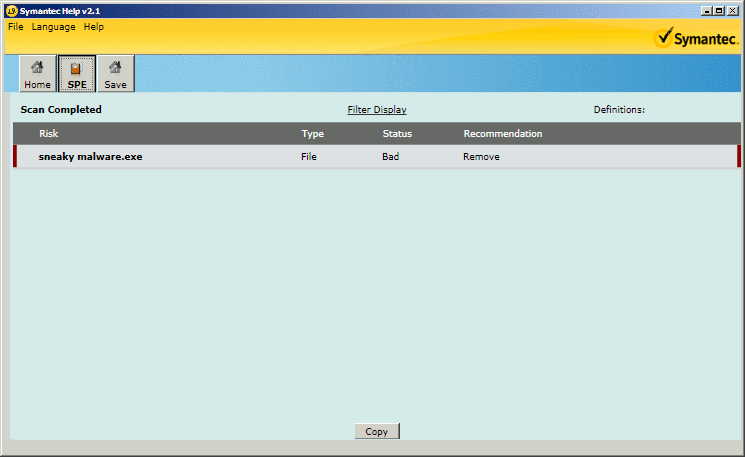 Symantec Power Eraser Report